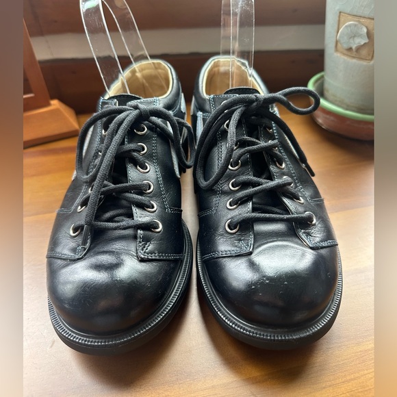 Fluevog EXCELLENT Angels Ivan vintage lace-up trainer black & light blue -W7/7.5 - Picture 5 of 16